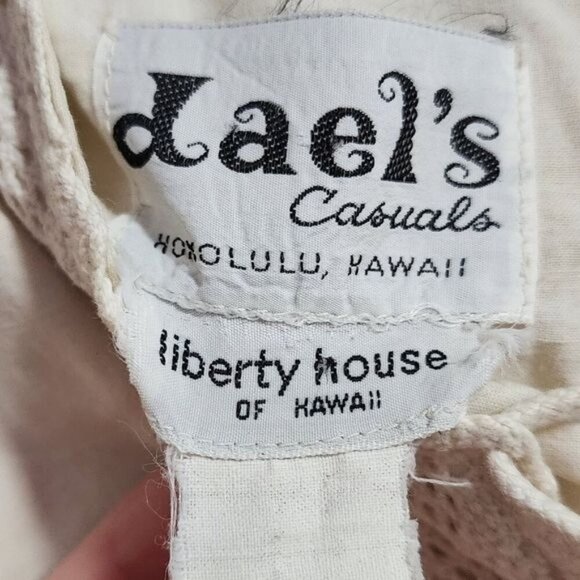 DALES CASUALS x VINTAGE 60s Hawaiian dress in cream cottagecore‎ boho - Picture 6 of 14